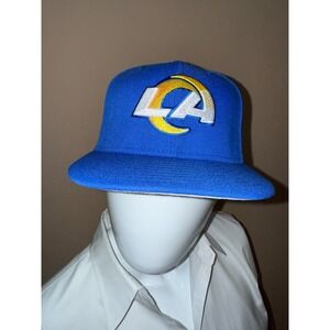 New Era 59Fifty Los Angeles Rams Football Mens Cap 7 3/8 Blue Super Bowl NFL Hat